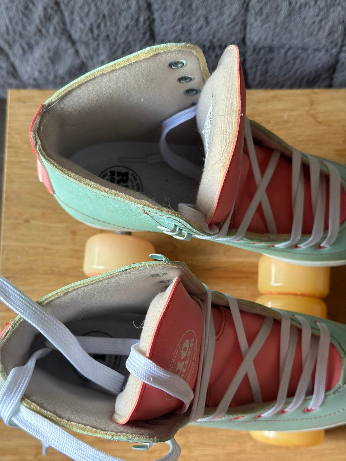 Rio Roller Script rolschaatsen – mint/coral, Overige typen, Zo goed als nieuw, Ophalen, Overige merken