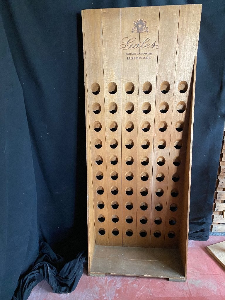 Vintage champagnerek / wijnrek, Ophalen, Gebruikt, Hout, 25 flessen of meer