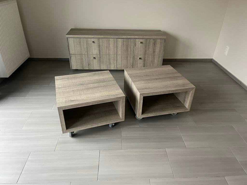 TV meubel met bijzettafel, Ophalen