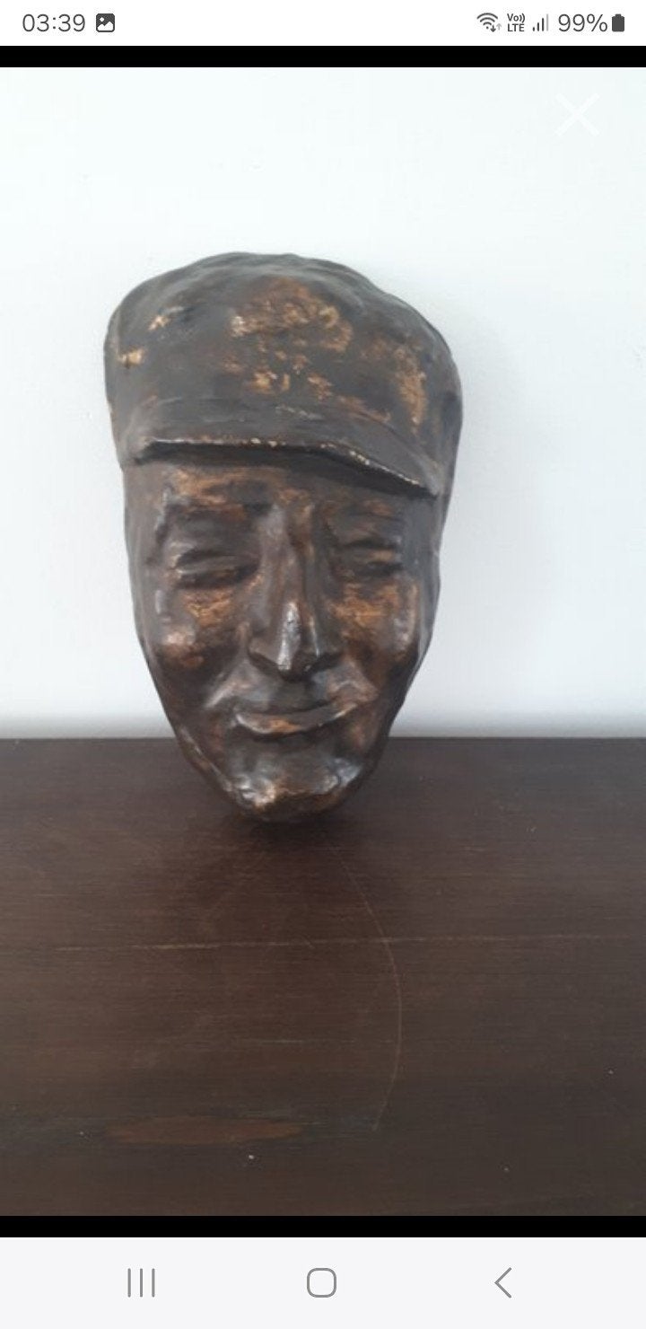 figure d un mineur avec son beret, Antiquités & Art, Antiquités | Bronze & Cuivre, Enlèvement ou Envoi, Bronze