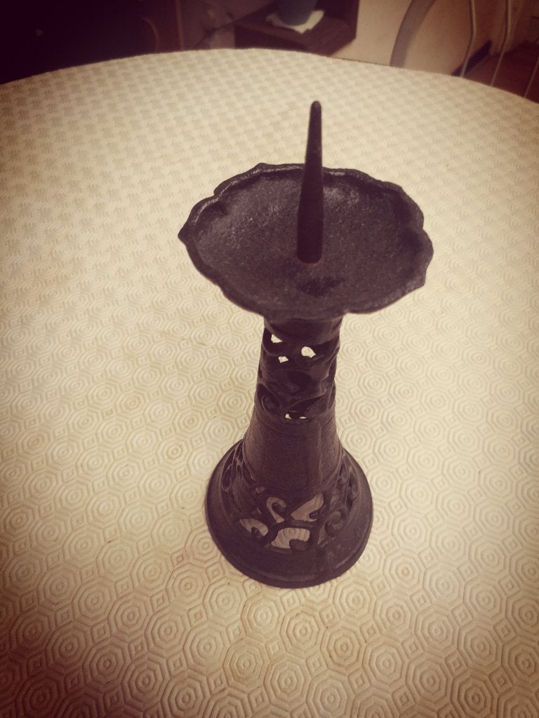 Metalen kaarshouder 25 cm, Ophalen of Verzenden