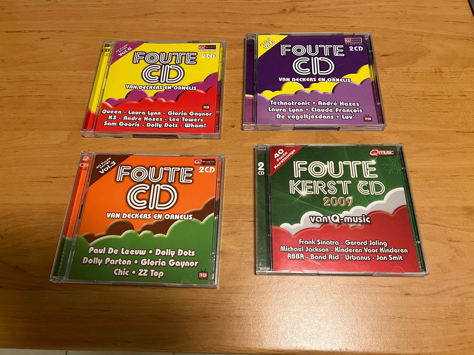 4x Foute cd Qmusic, Cd's en Dvd's, Ophalen, Zo goed als nieuw