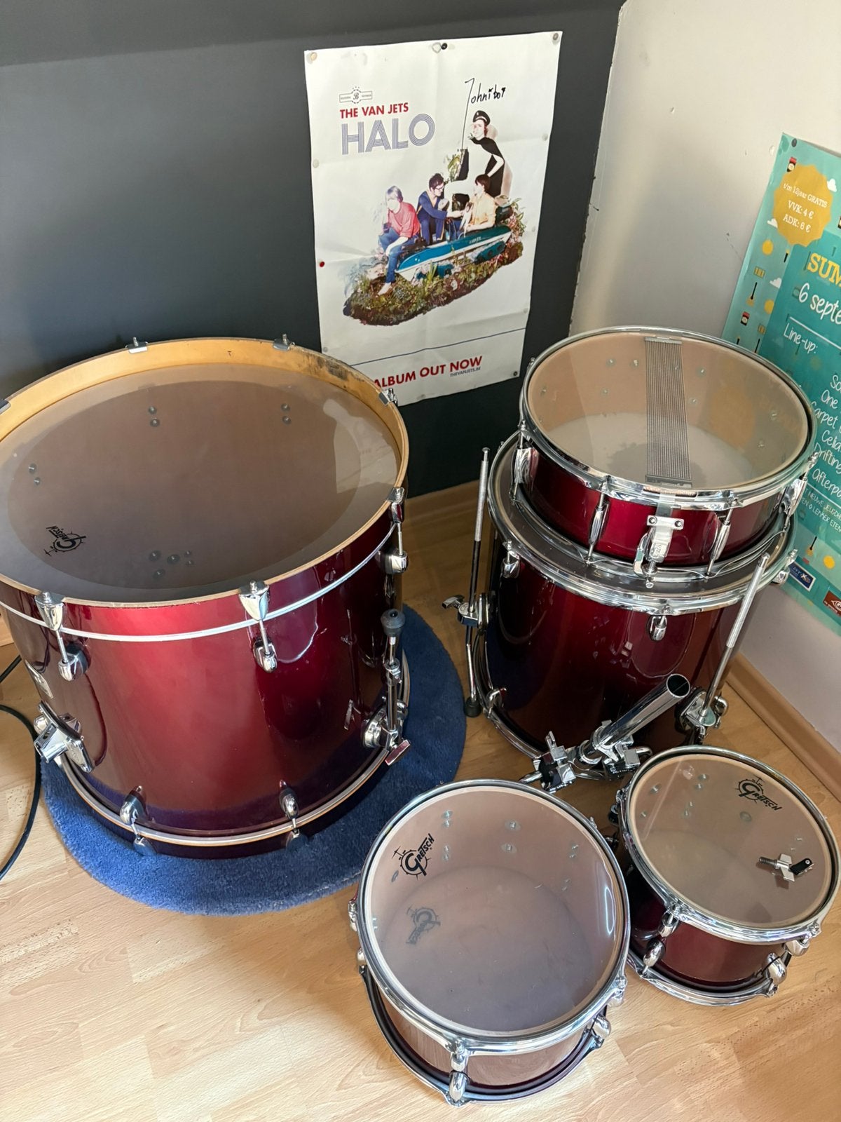 Onvolledig drum stel Gretsch, Musique & Instruments, Enlèvement, Utilisé