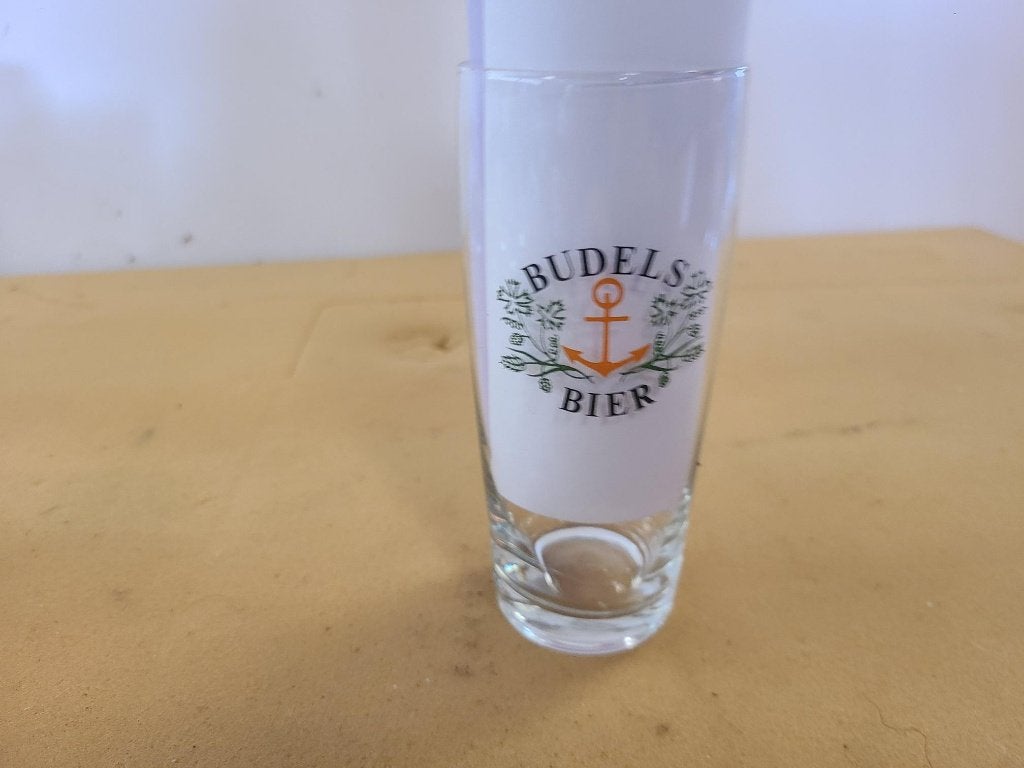 1 glas budels bier, Ophalen of Verzenden, Zo goed als nieuw, Glas of Glazen, Overige merken