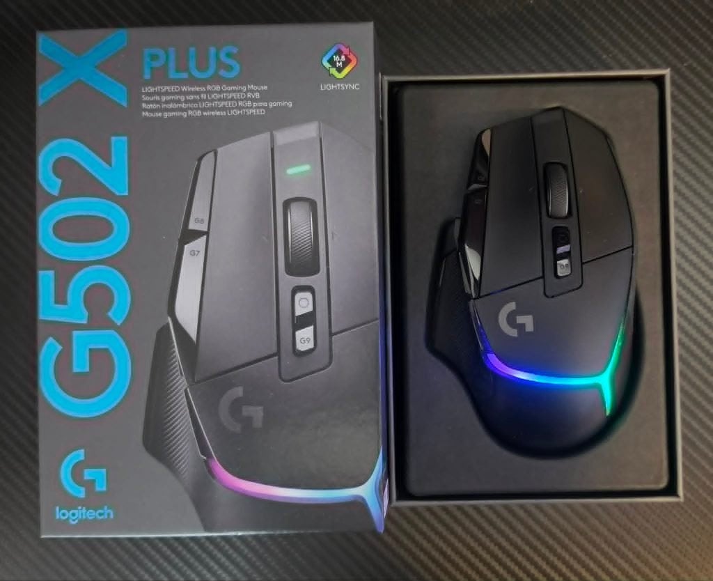 Logitech G502 X PLUS Wireless RGB (Noire) + Facture, Souris, Logitech G, Comme neuf, Enlèvement