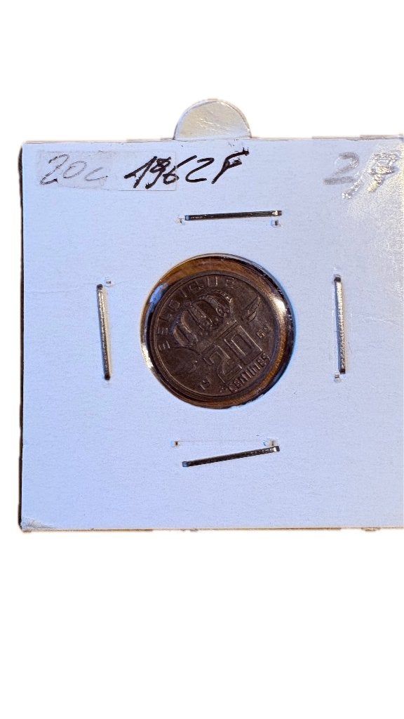 BAUDOUIN I : 20 centimes 1962F, Enlèvement ou Envoi, Monnaie en vrac
