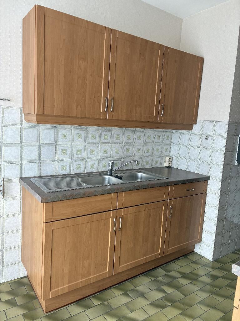 Volledige keuken met extra opbergkast, Synthétique, Brun, Enlèvement, Cuisine à mur double