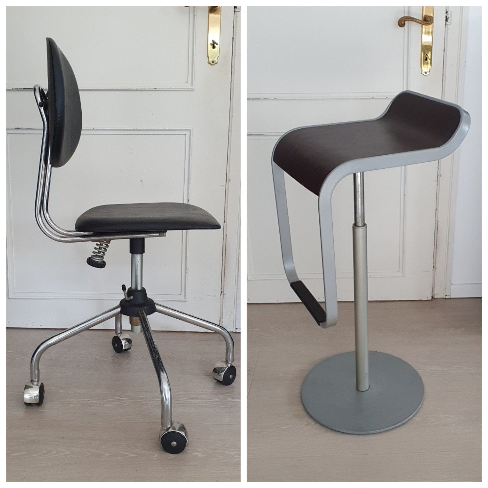 Design barkruk Emerald line.
Original 50'ties buro roller st, Huis en Inrichting, Ophalen, In hoogte verstelbaar