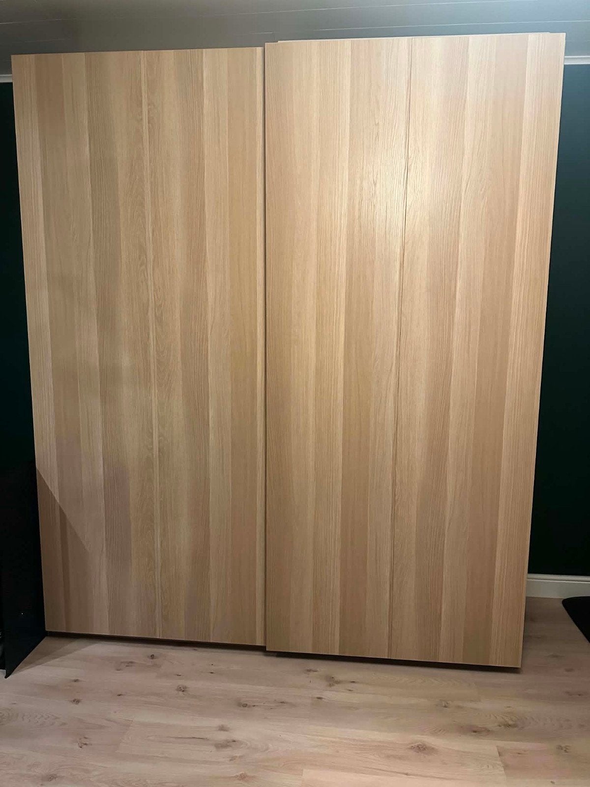 Ikea Pax kast met schuifdeuren en indeling, 200 cm of meer, Eikenhout, Zo goed als nieuw, 200 cm of meer