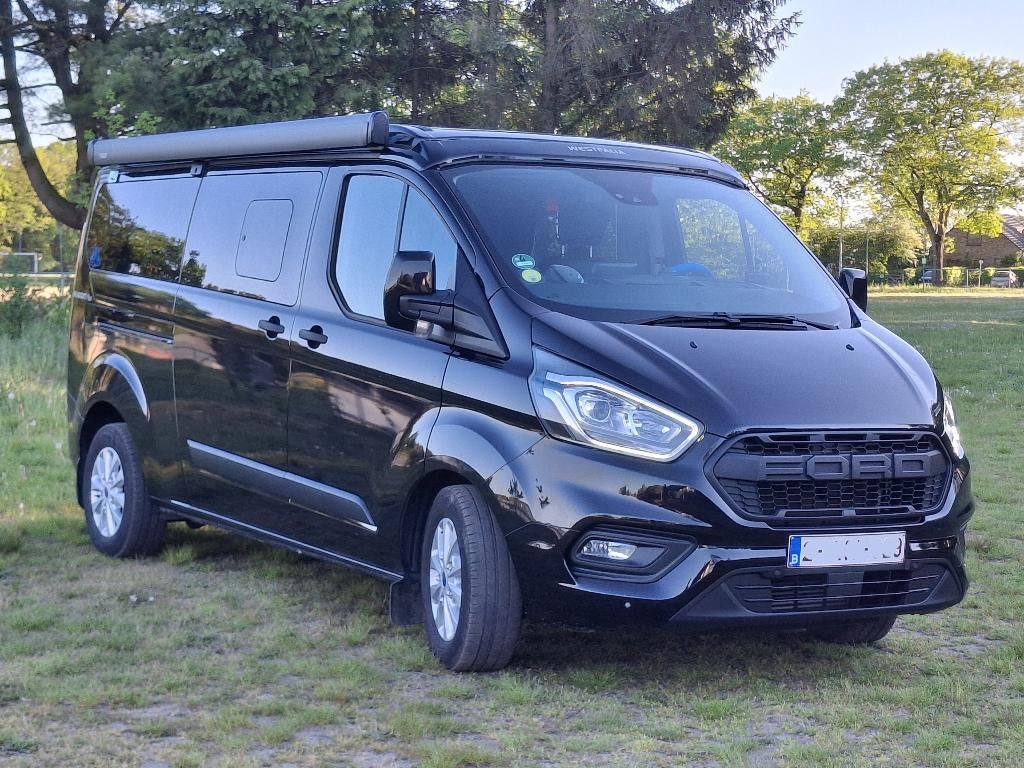 Ford Nugget Plus L2 2024 Automaat BTW - vast toilet-52.000km, Caravans en Kamperen, Mobilhomes, Automaat, Luifel, Koelkast, Diesel