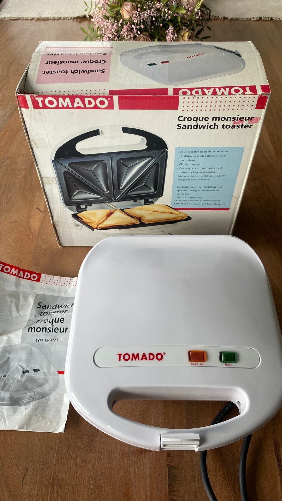 Grille-pain Croque Monsieur/Sandwich, marque : Tomado, Enlèvement, Comme neuf