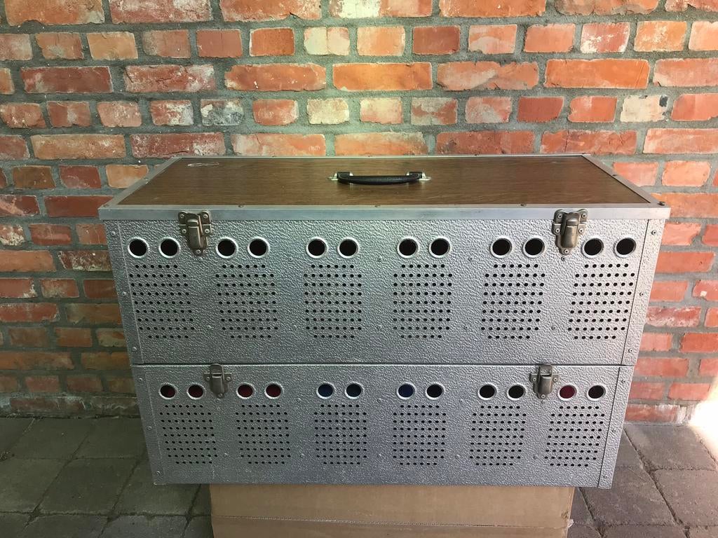 Duivenmand duivenkoffer duiven transport box aluminium, Dieren en Toebehoren, Ophalen, Zo goed als nieuw