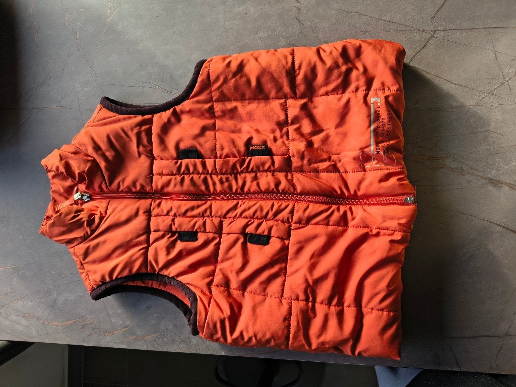 Mexx oranje bodywarmer maat 110-116, Enfants & Bébés, Mexx, Garçon, Comme neuf, Enlèvement