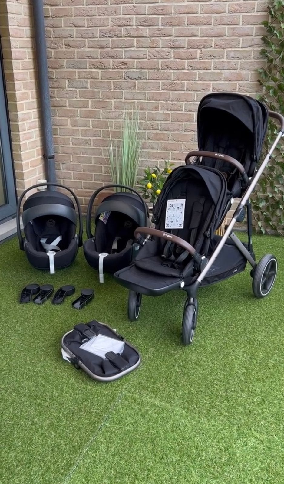 Poussette Cybex Gazelle Twins, Enlèvement, Comme neuf, Poussette