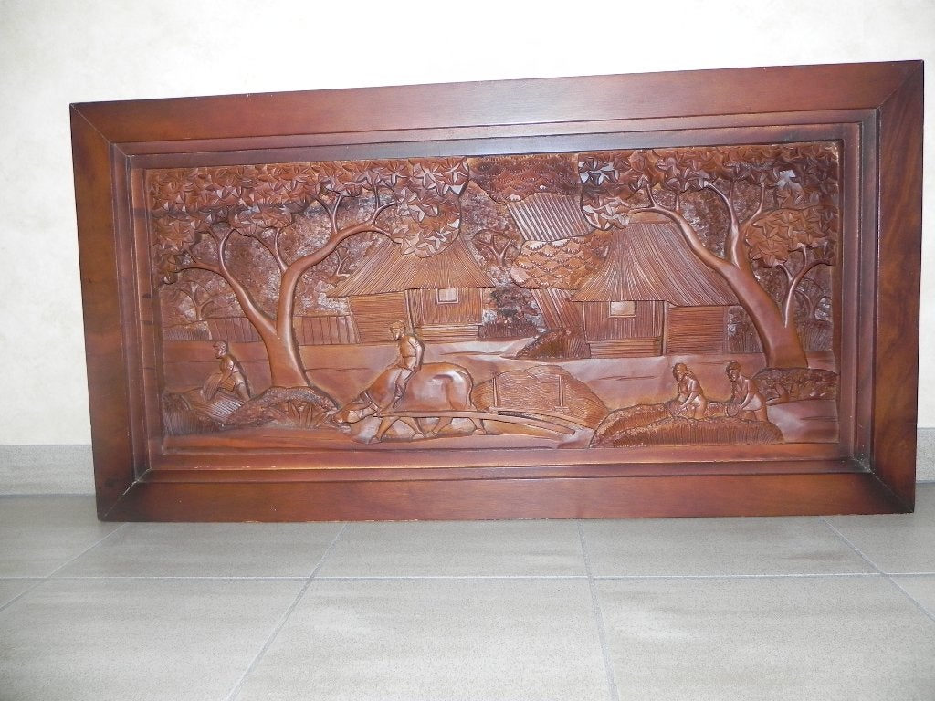 Hout snijwerk, Antiek en Kunst, Ophalen, Houtsnijwerk, Natuurlijk materiaal, 50 - 100 cm