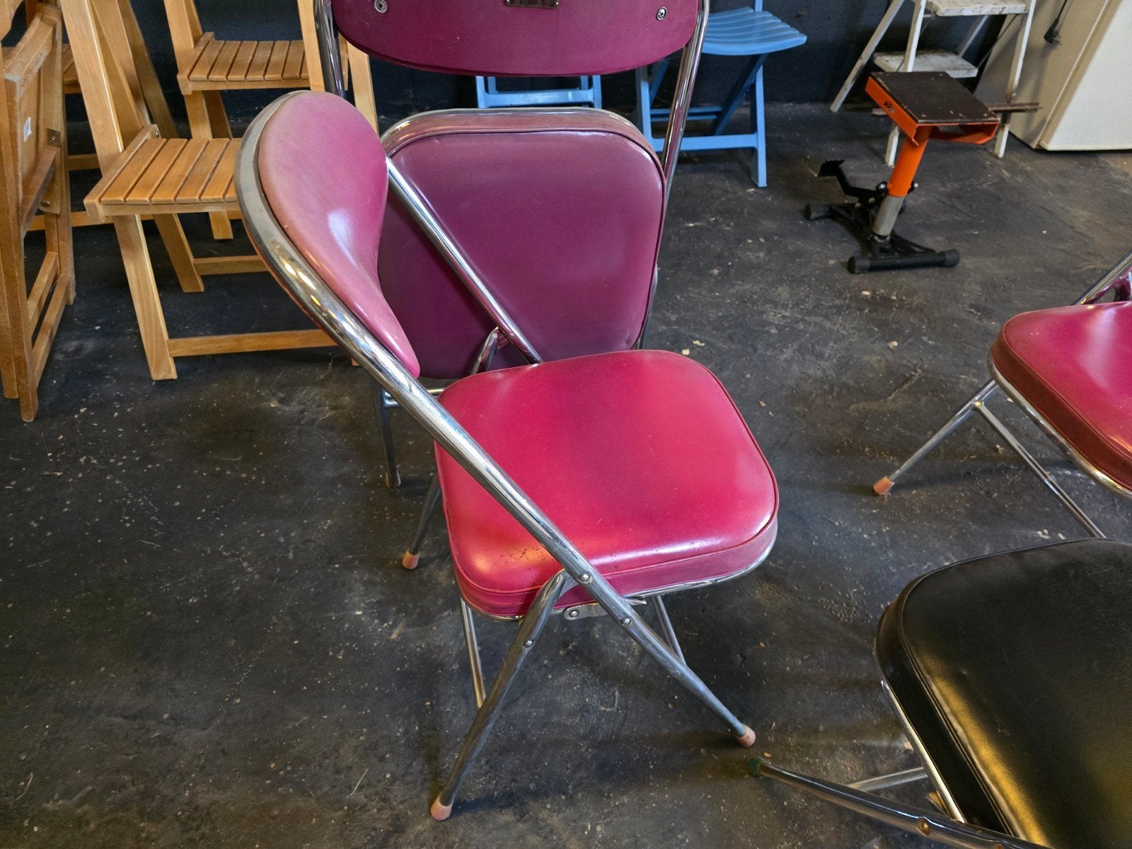 Vintage chaises pliables, Maison & Meubles, Chaises, Enlèvement ou Envoi