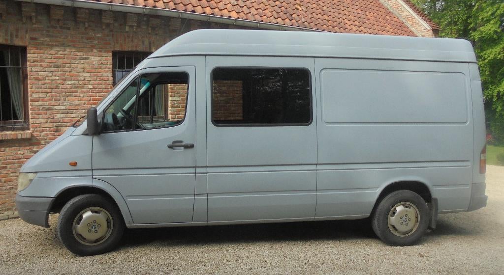 Mercedes Sprinter 313 cdi, dubbel cabine, Auto's, Particulier, Cruise Control, Zilver of Grijs, Te koop