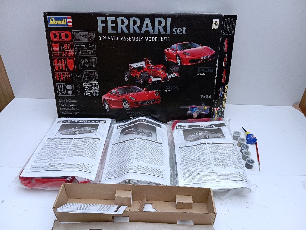 REVELL 05703 FERRARI SET 1:24 modelbouw, Ophalen of Verzenden, Zo goed als nieuw, Revell