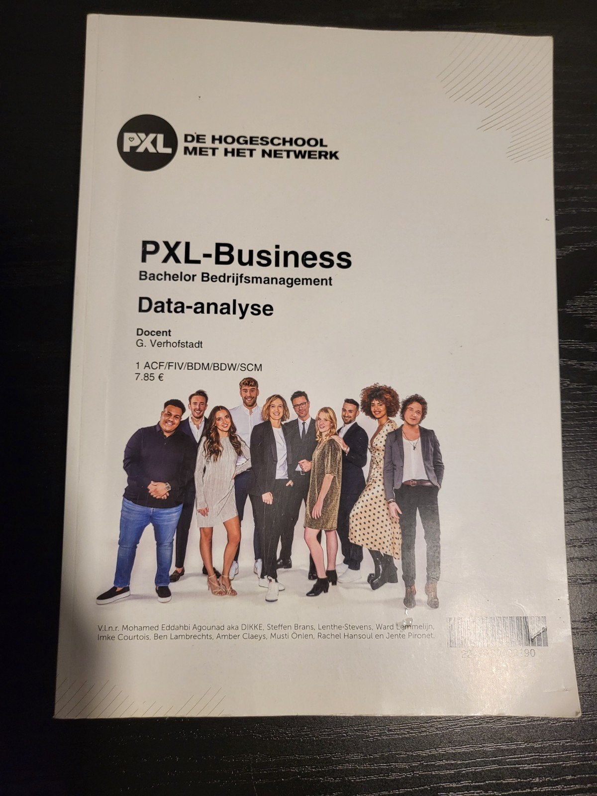 PXL- Business Bachelor Bedrijfsmanagement Data-analyse, Gelezen, Overige vakken, Ophalen of Verzenden, PXL Hogeschool