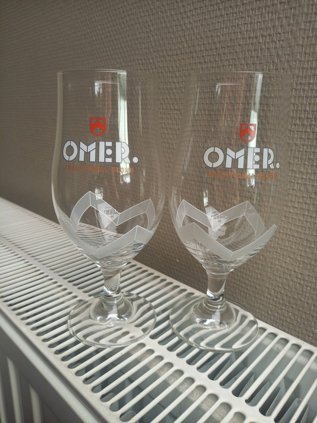 2 verres Omer, Collections, Enlèvement ou Envoi, Comme neuf, Verre ou Verres, Autres marques