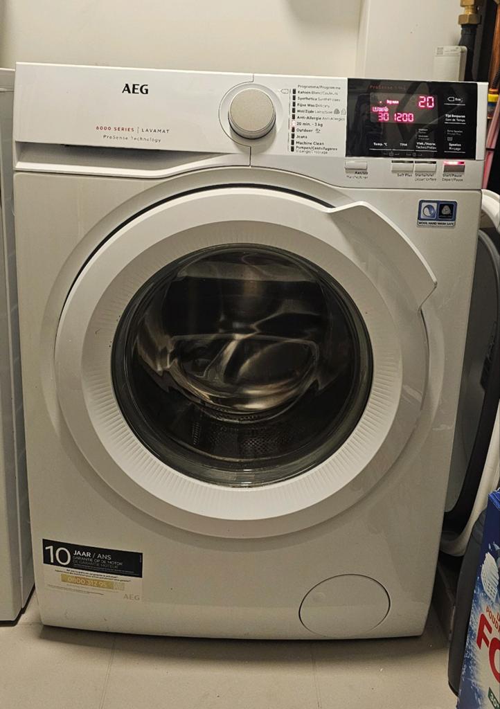 AEG wasmachine 6000series 9KG A++ perfecte staat, Elektronische apparatuur, Wasmachines, Ophalen, 8 tot 10 kg, Zo goed als nieuw