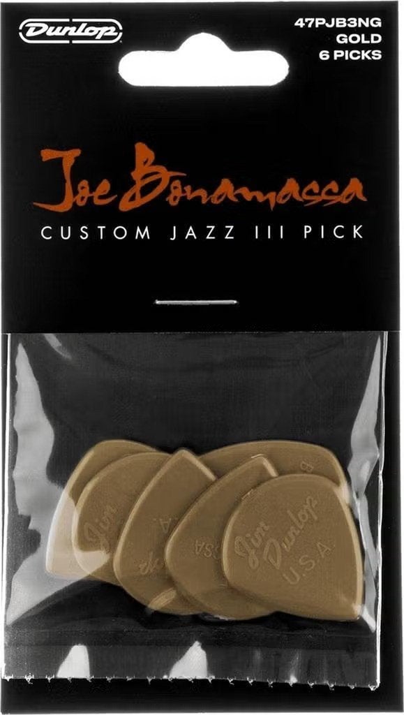 Jim Dunlop Joe Bonamassa Jazz III plectrum 1.38 mm 6-pack, Ophalen of Verzenden, Nieuw, Overige instrumenten