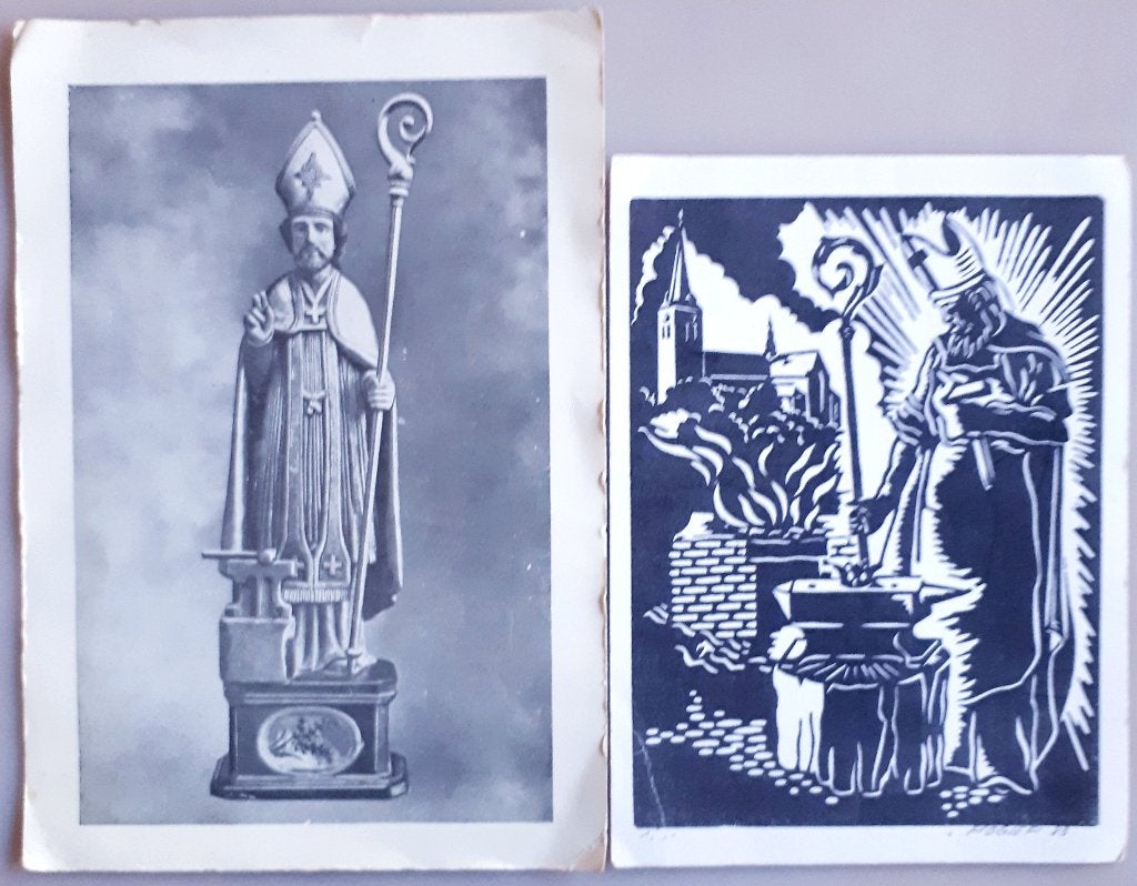 2 CARTES DE SAINT ELOI Réf.R 49, Enlèvement ou Envoi, Utilisé, Carte ou Gravure, Christianisme | Catholique