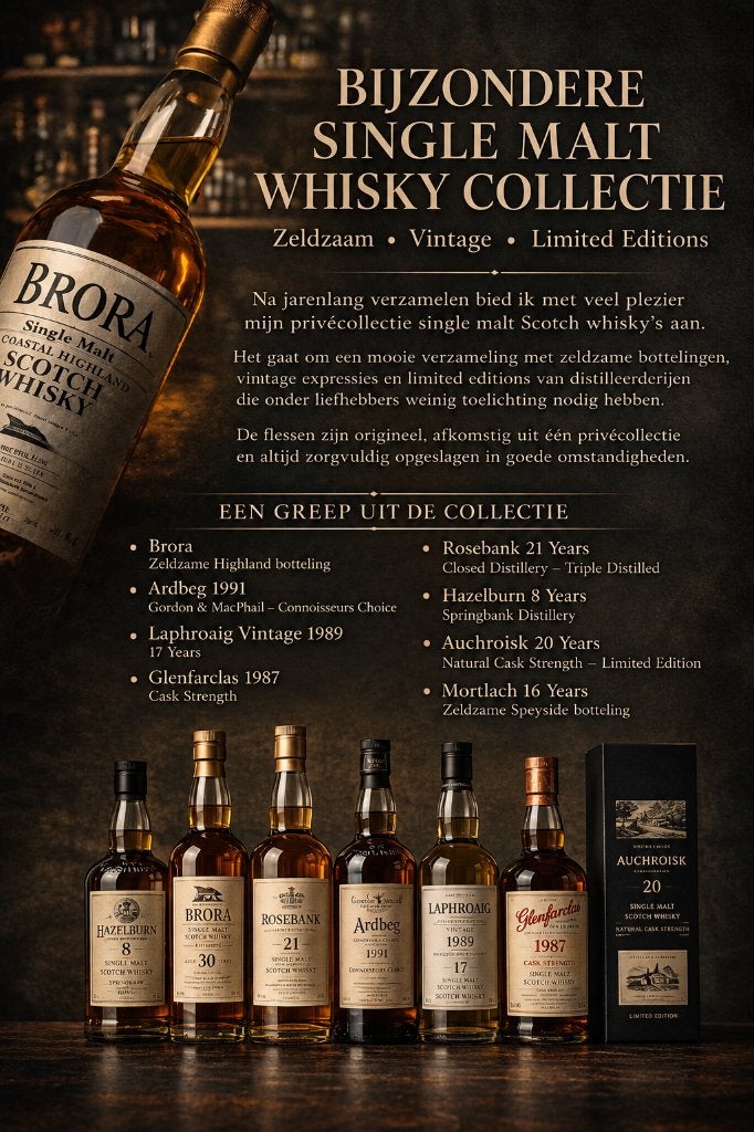 Whisky collectie te koop (ook individuele flessen), Neuf, Autres régions, Pleine, Enlèvement