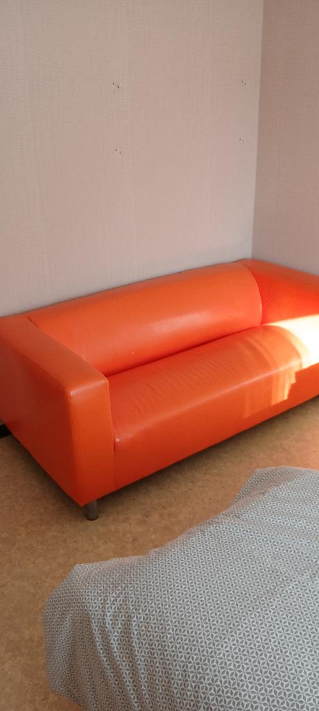 2 zit zetel, oranje, Ophalen, Kunststof, 150 tot 200 cm, Tweepersoons