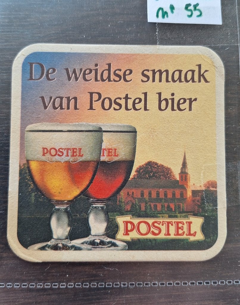 bierviltje vierkant postel (nr55), Collections, Enlèvement, Utilisé, Sous-bock, Autres marques