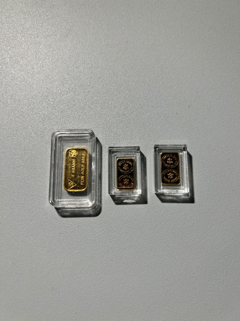 Goudbaartjes Swiss Bank Corporation 1 - 5 gram goud, Ophalen of Verzenden, Goud