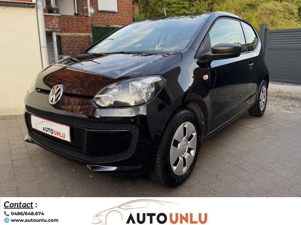 VOLKSWAGEN UP // FAIBLE KM // EURO 6b //, Auto's, Voorwielaandrijving, 4 zetels, Stof, Zwart