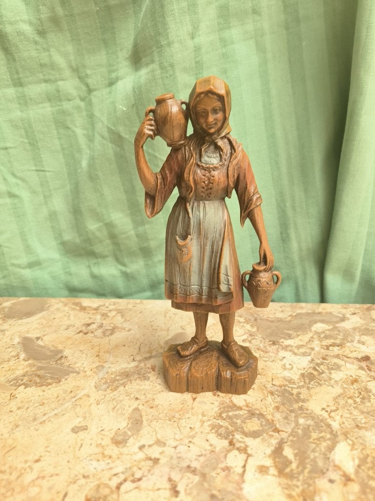 Beeldje van boerinnetje (16-17cm hoog), Verzamelen, Ophalen of Verzenden, Gebruikt, Mens