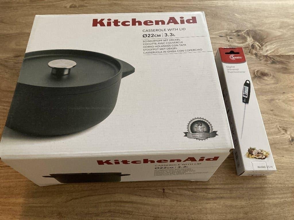 Nieuw: gietijzeren kookpot 85 euro + gratis voedingsthermom., Huis en Inrichting, Ophalen of Verzenden, Zwart