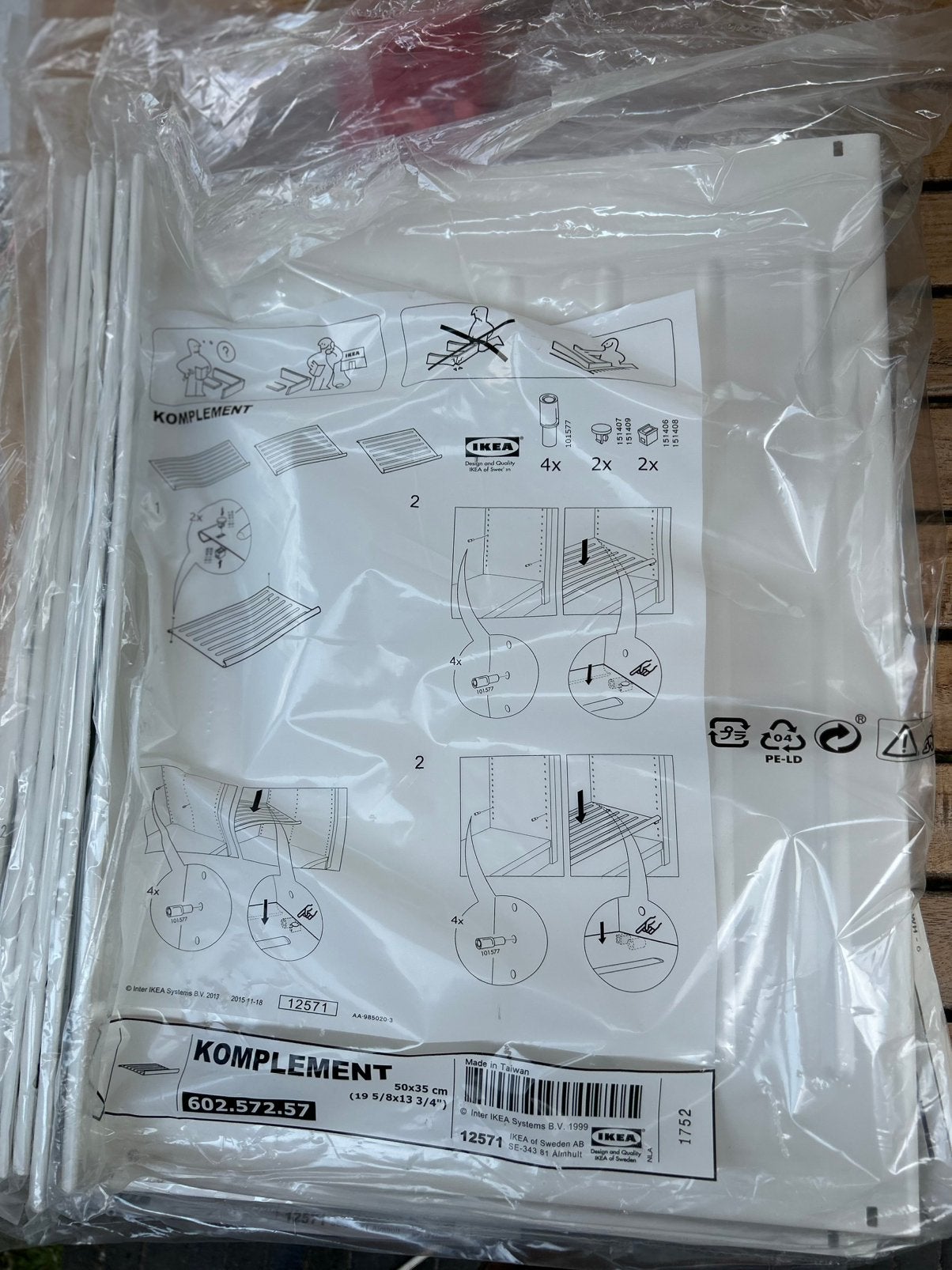Ikea Complement schoenlegborden 50x35cm 6 stuks, Huis en Inrichting, Kasten | Kleerkasten, Ophalen of Verzenden, Zo goed als nieuw