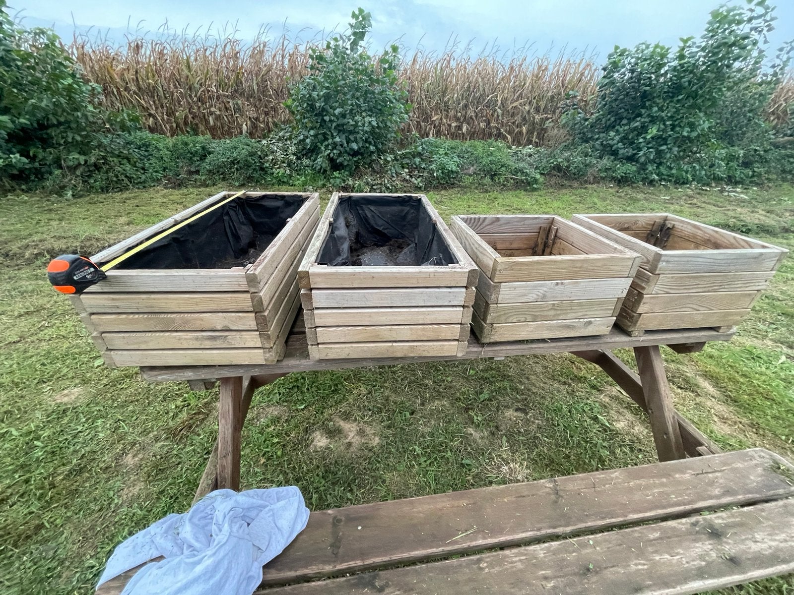 4 vierkante moestuin, Ophalen, Zo goed als nieuw, Vierkant