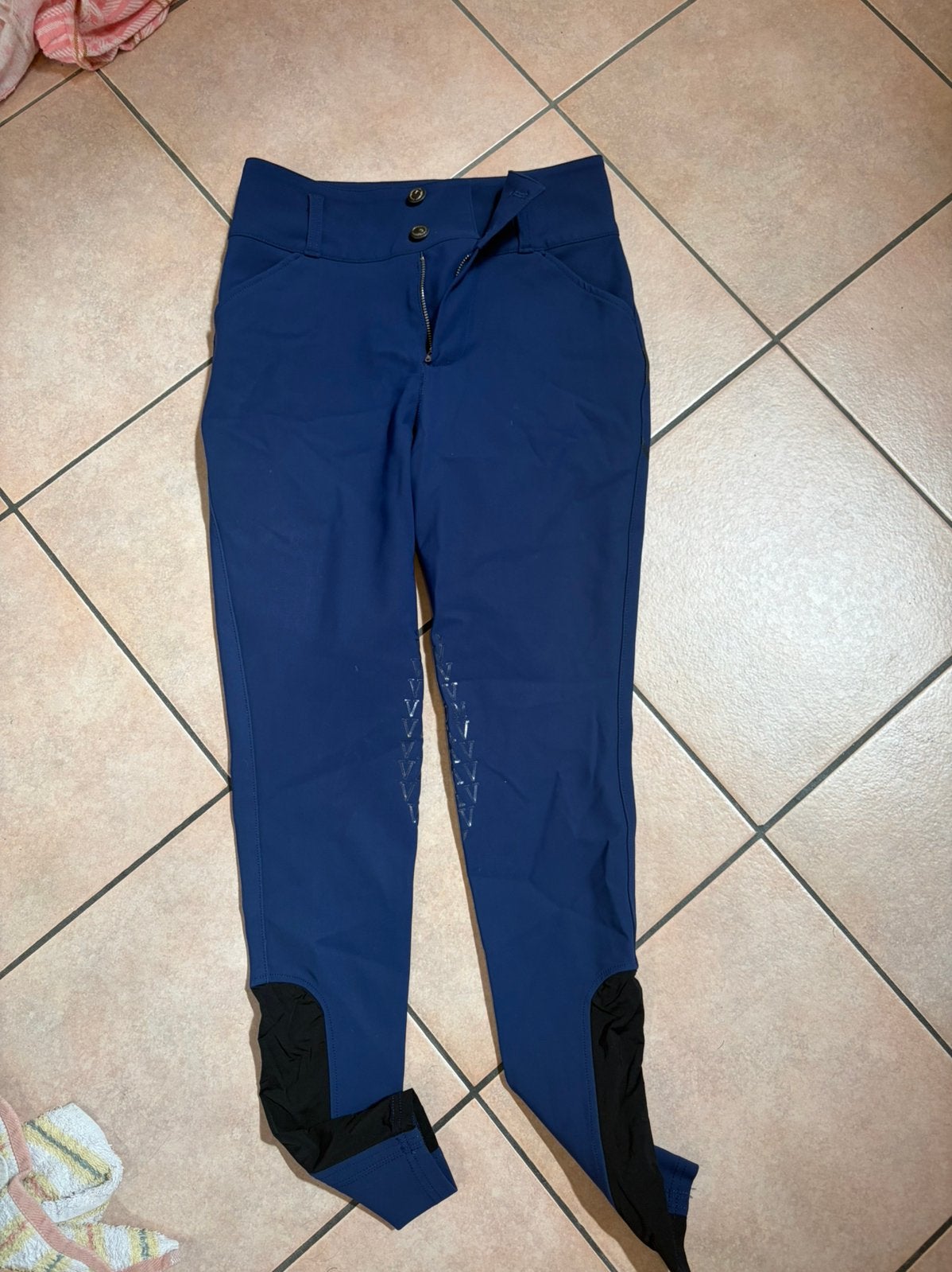 Vestrum blauwe rijbroek, Ophalen, Zo goed als nieuw, Maat 34 (XS) of kleiner, Blauw
