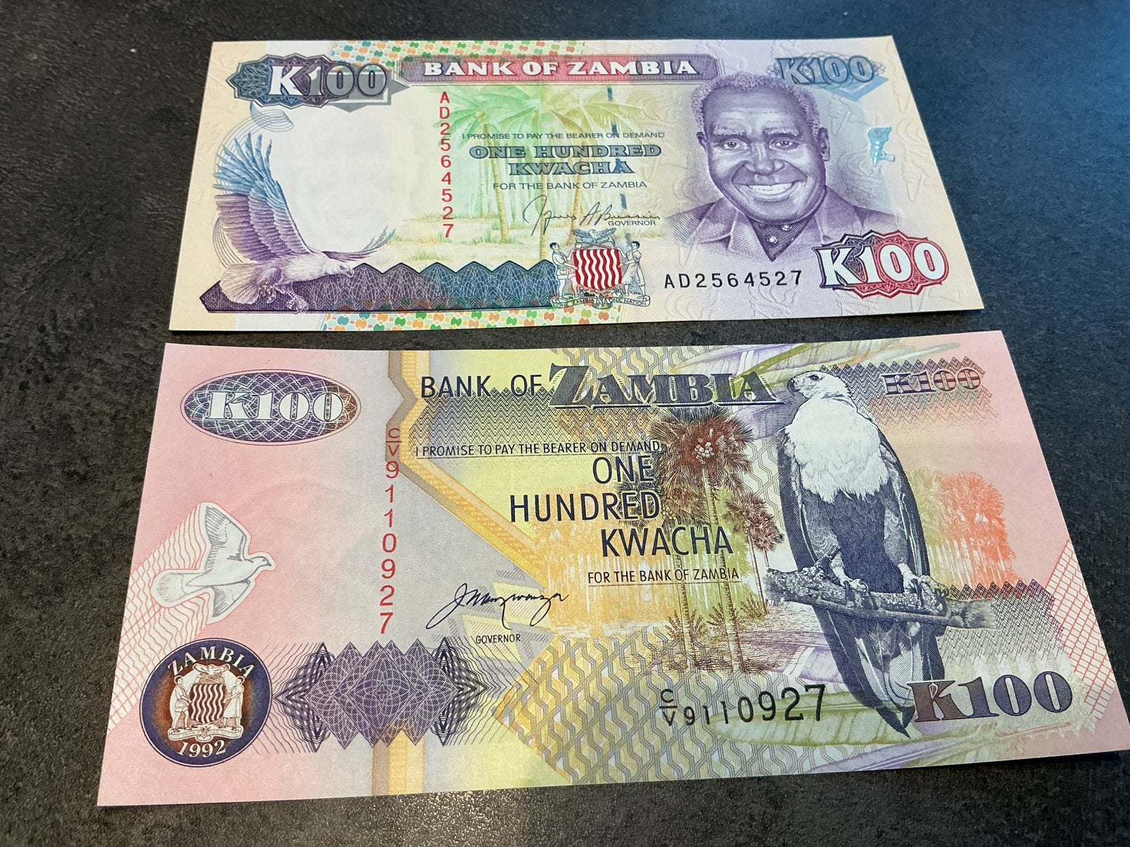 Zambia ‘lot 2 x 100 Kwacha FDC, Ophalen of Verzenden, Zambia