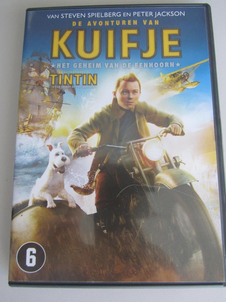 DVD DE AVONTUREN VAN KUIFJE (Het geheim van de Eenhoorn), Cd's en Dvd's, Dvd's | Tekenfilms en Animatie, Zo goed als nieuw, Amerikaans