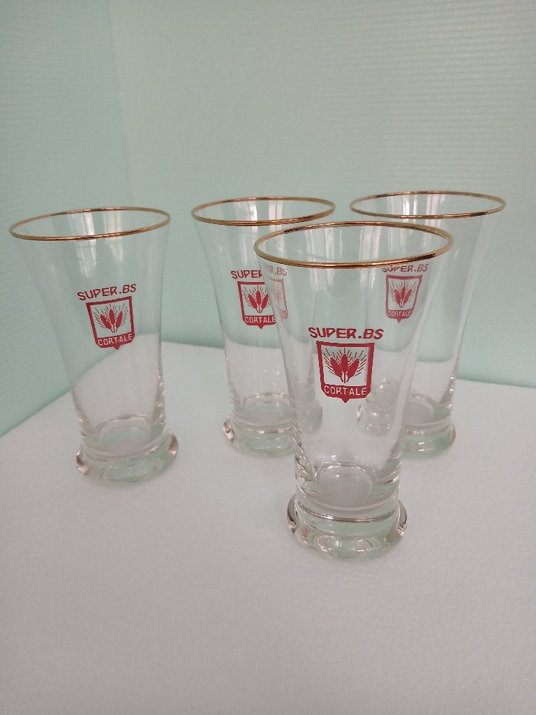 Quatre anciens verres SUPER.BS CORT ALE en parfait état, Enlèvement ou Envoi, Comme neuf, Verre ou Verres, Autres marques