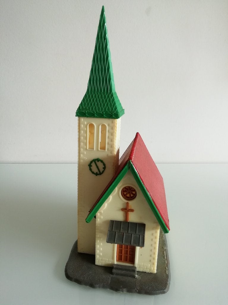 HO Faller 131259 kerk met verlichting (351*), Autres marques, Enlèvement ou Envoi, Utilisé, Pont, Tunnel ou Bâtiment