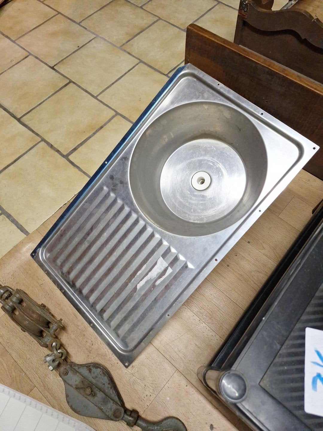 Petit évier, Ophalen, Inox