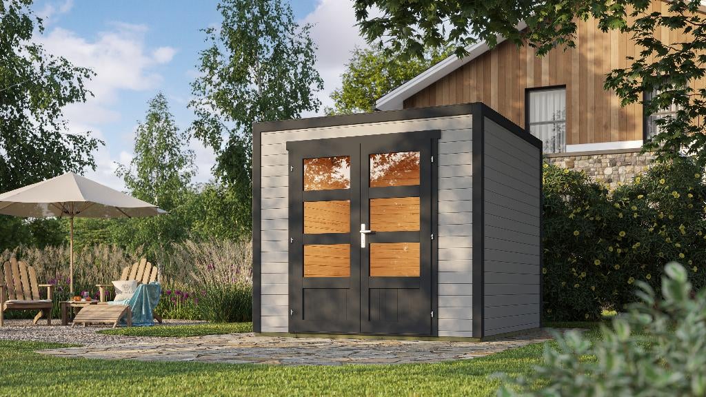 Abri de jardin Quby 250x250, Envoi, Neuf