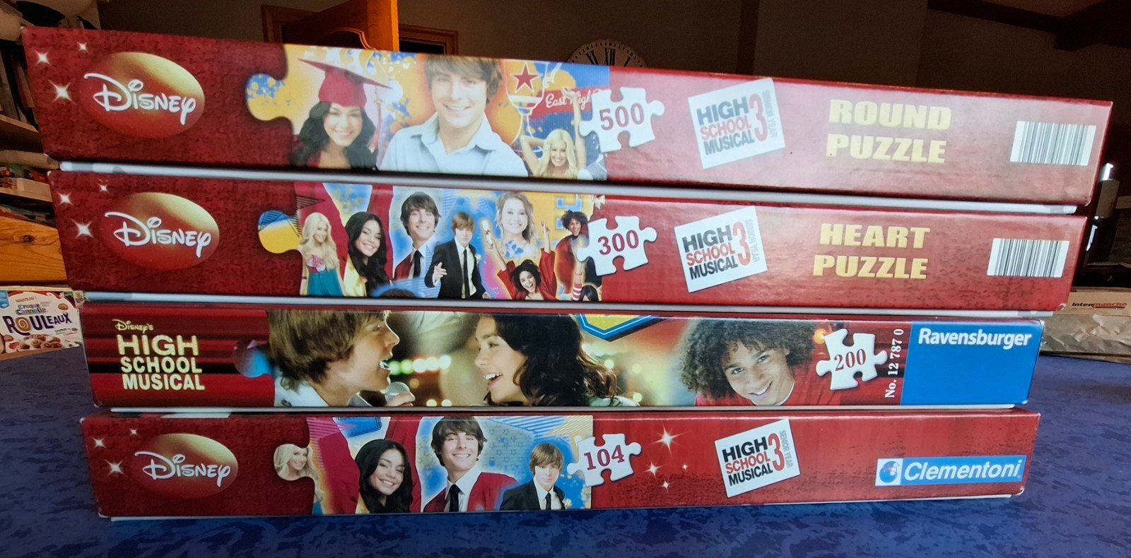 Lot de 4 puzzles High School Musical de 104, 200, 300, 500 p, Hobby en Vrije tijd, Gezelschapsspellen | Overige, Ophalen