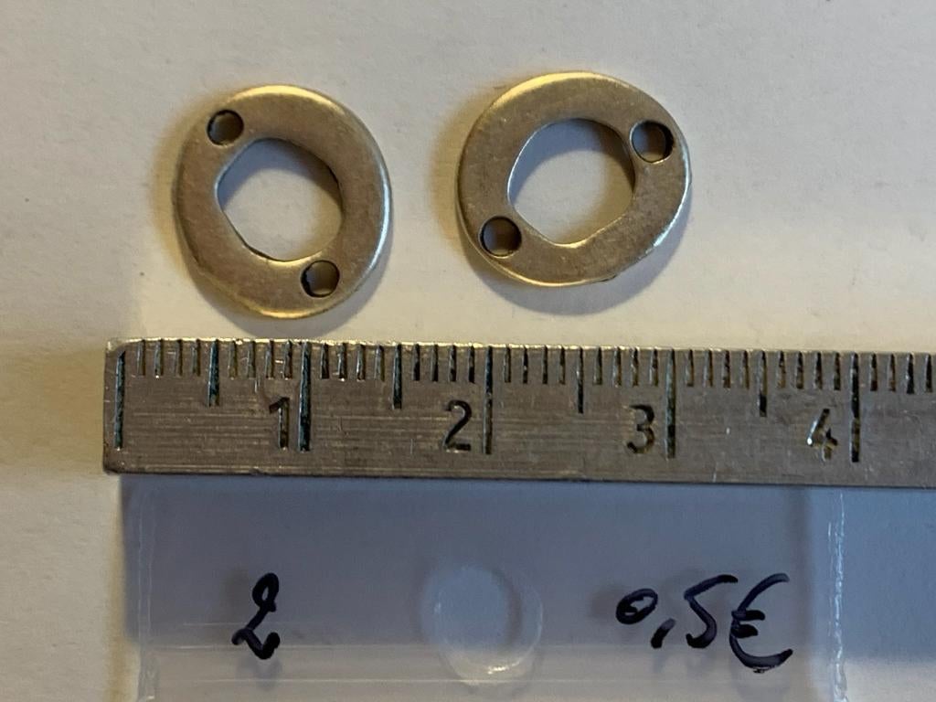 2 metalen tussenstukjes, Enlèvement ou Envoi, Neuf, Entretoise ou Perle intermédiaire
