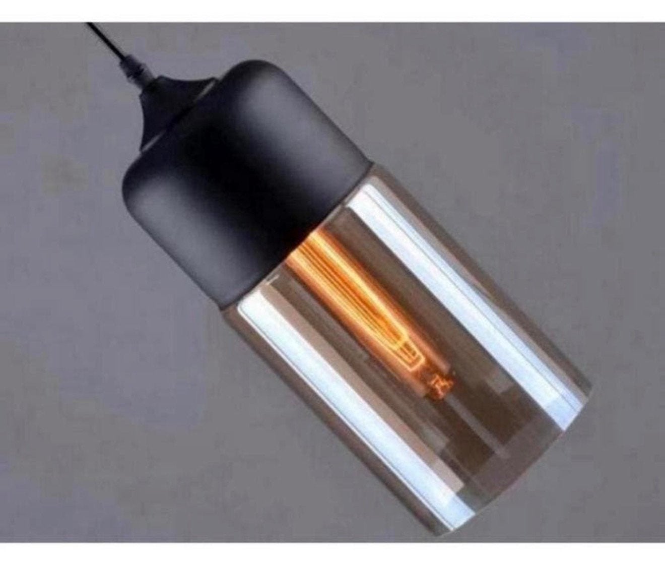 Hanglamp E27 Zwart Chroom Chrome Metaal Glas 30CM lang Nieuw, Ophalen of Verzenden, Nieuw, Glas, E27 (groot)
