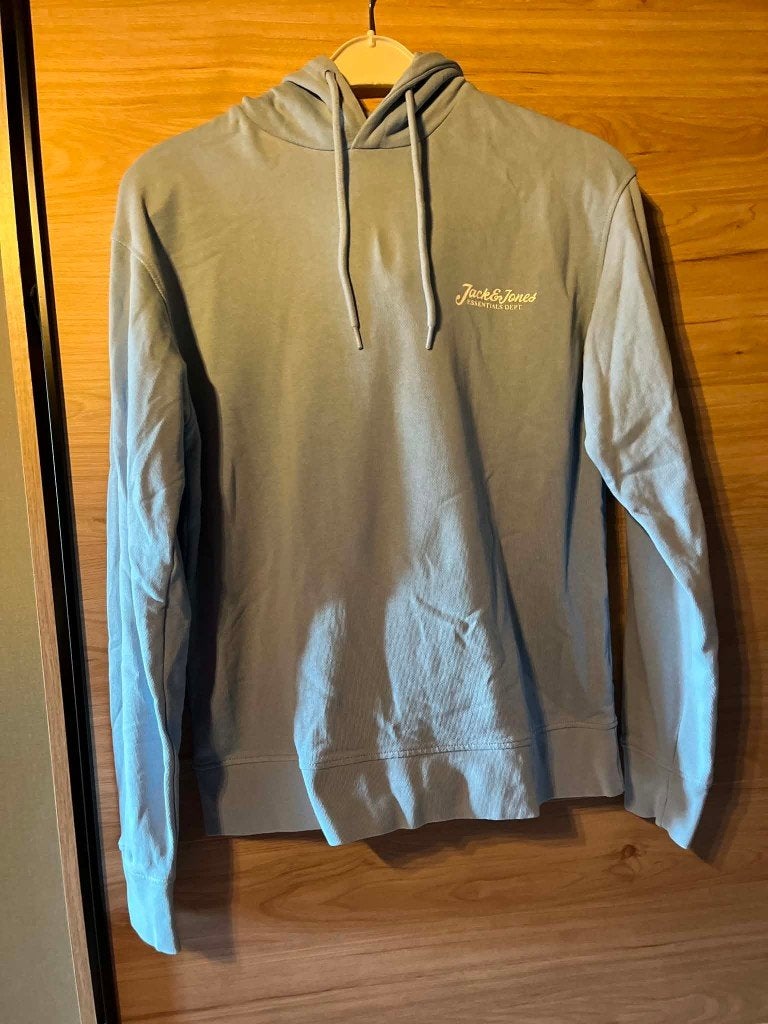 sweater lichtblauw met kapje jack jones maat s, Gebruikt, Trui of Vest, Ophalen of Verzenden, Jongen