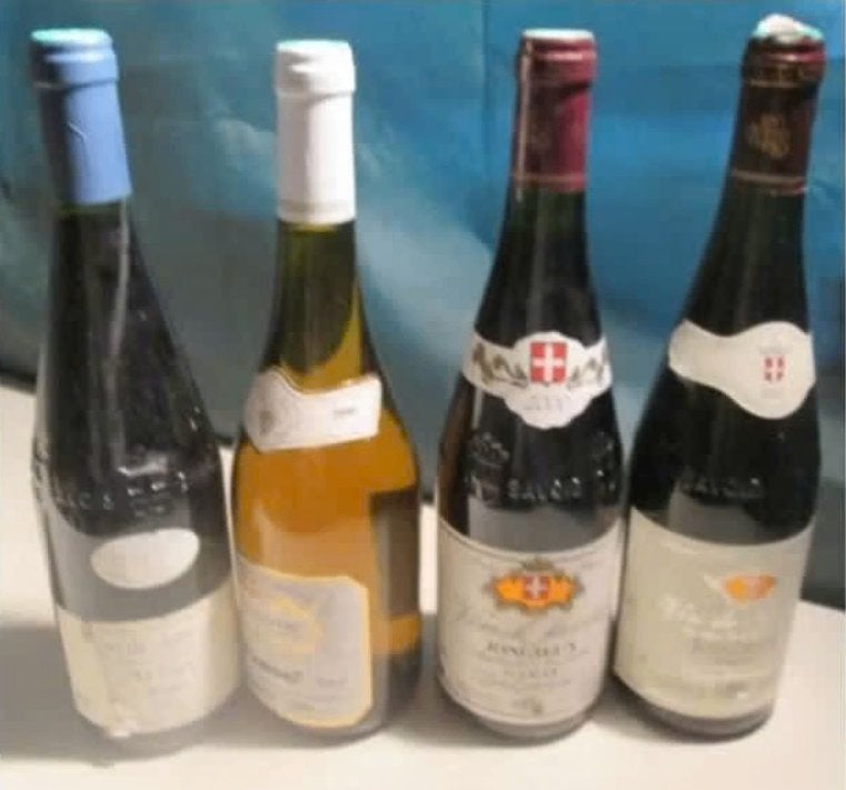 4x Vin de Savoie de l'année 2000, Enlèvement ou Envoi, Pleine, Comme neuf, France