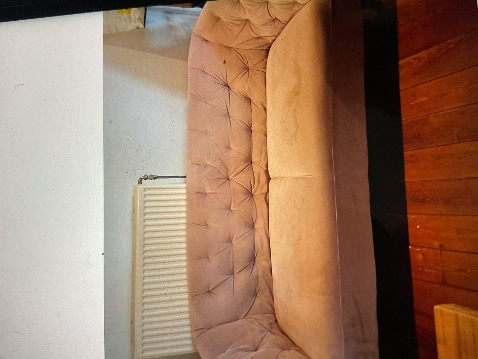Oud roze twee zit, Huis en Inrichting, Ophalen, Gebruikt, Tweepersoons, Klasiek
