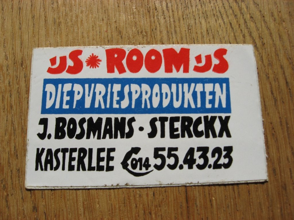 Sticker ijs Roomijs Kasterlee Diepvriesprodukten, Ophalen of Verzenden, Nieuw, Overige typen